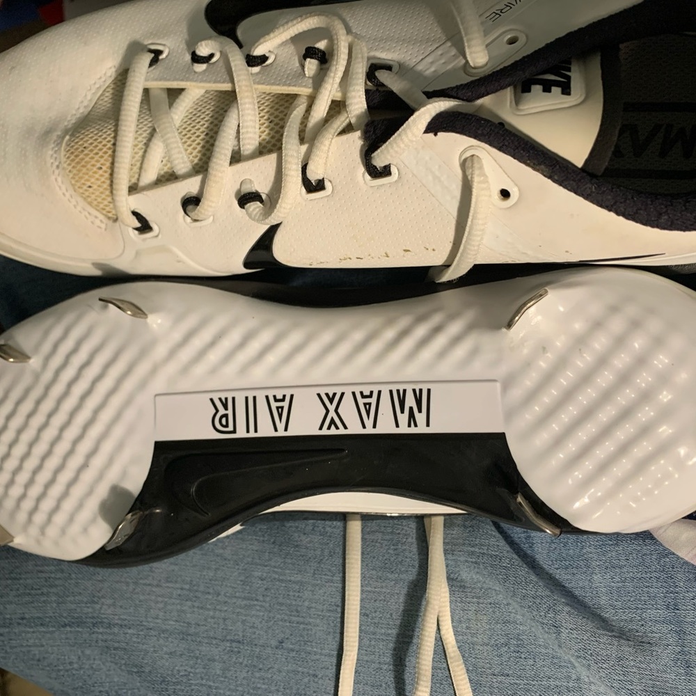 Nike Lunar Wire Turf Air Clippers Baseball cleats shoes white